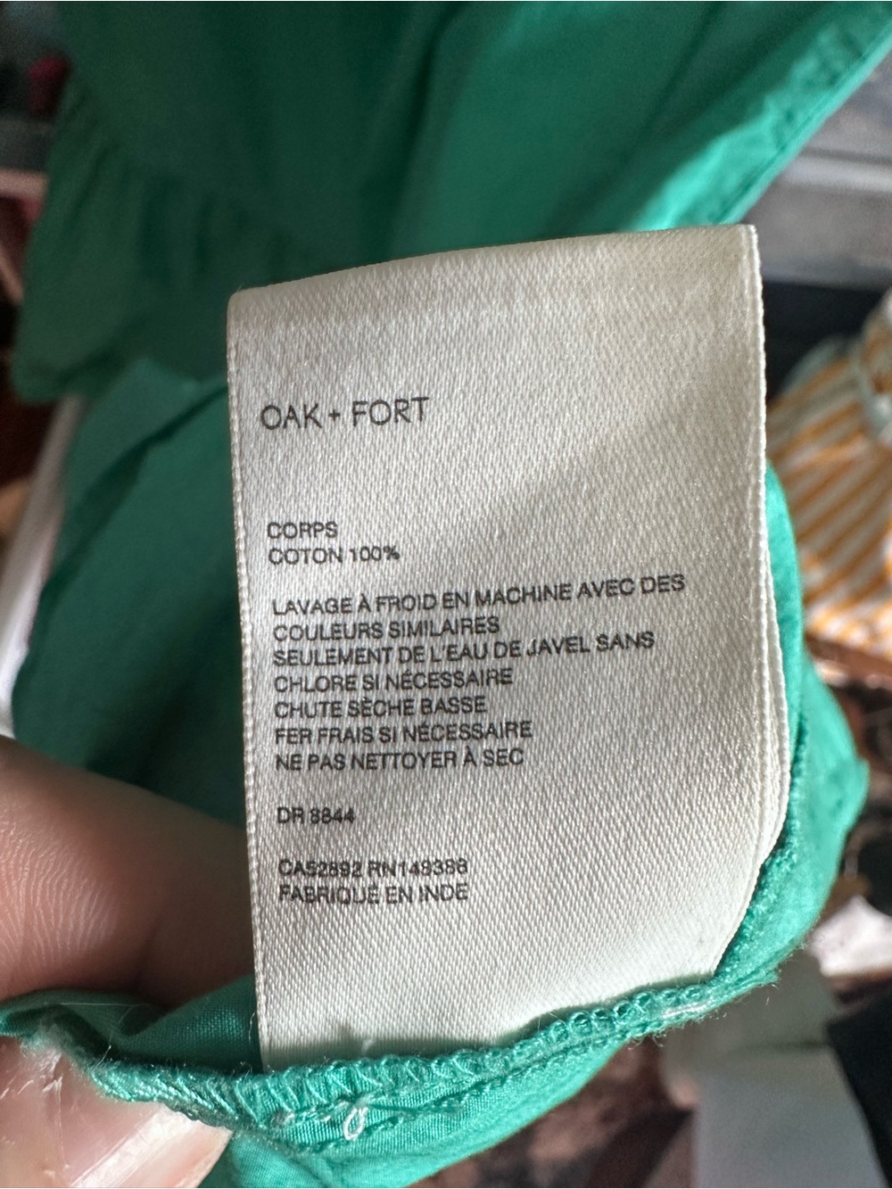 OAK + FORT Teal Ruffled Dress need small stitches 🧵 - Picture 3 of 5